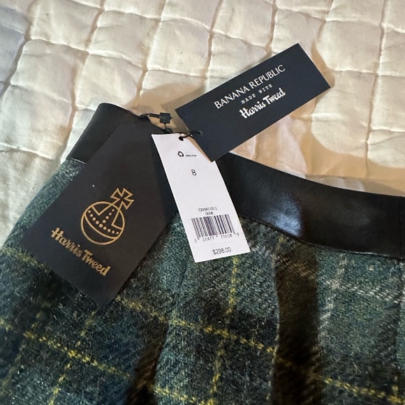 Harris Tween Brand new w/tags Banana Republic tweed skirt sz 8 Geen - Picture 2 of 4